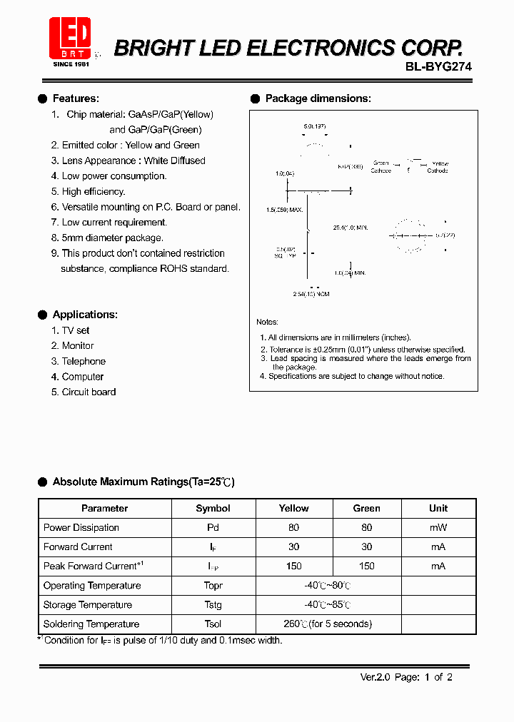 BL-BYG274_4158221.PDF Datasheet