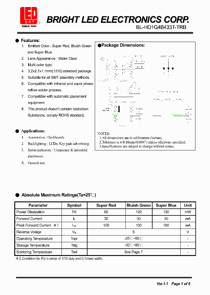 BL-HD1G4B433T-TRB_4138275.PDF Datasheet