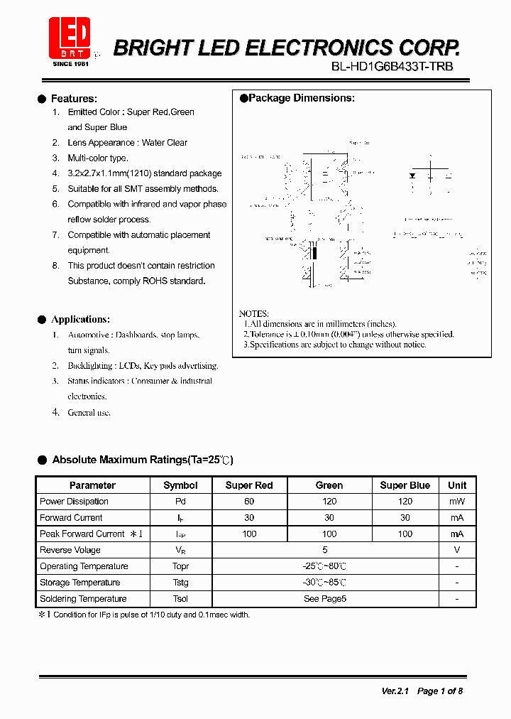 BL-HD1G6B433T-TRB_4138273.PDF Datasheet