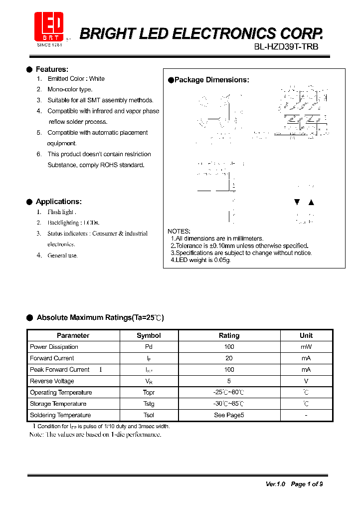 BL-HZD39T-TRB_4138089.PDF Datasheet