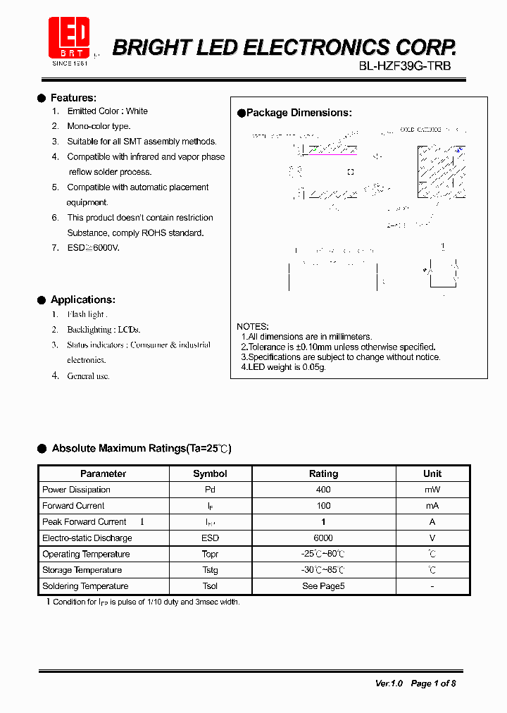 BL-HZF39G-TRB_4138088.PDF Datasheet
