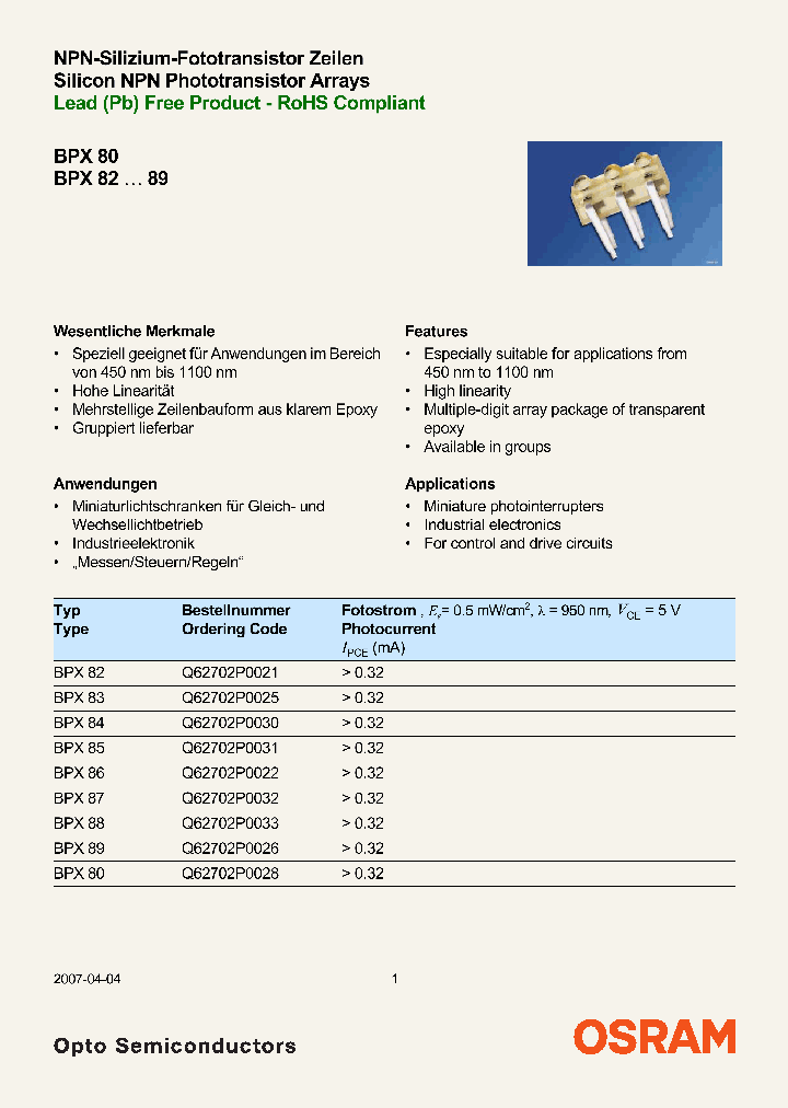 BPX8099_4129696.PDF Datasheet