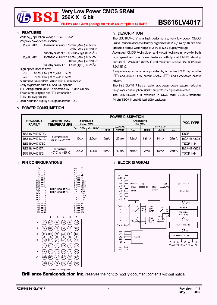 BS616LV2019ECG70_4155825.PDF Datasheet