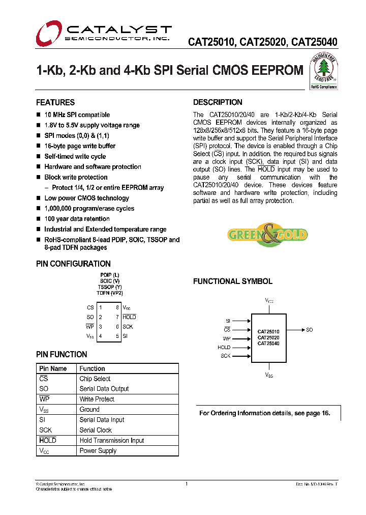 CAT25010LE-GT3_4159072.PDF Datasheet