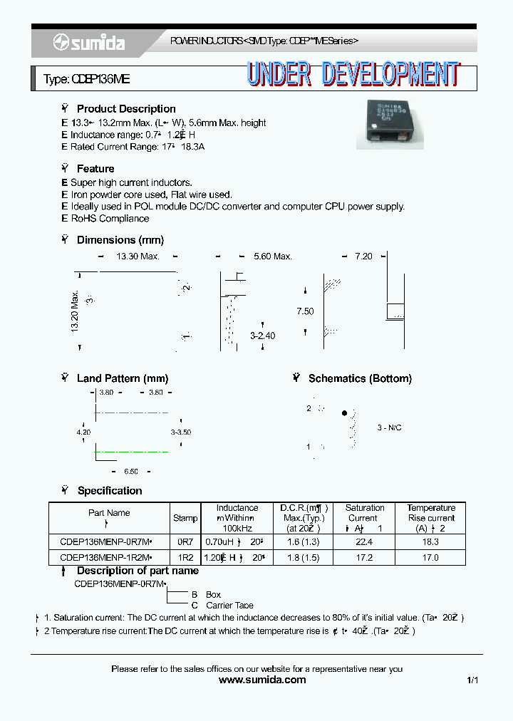 CDEP136MENP-1R2M_4137976.PDF Datasheet