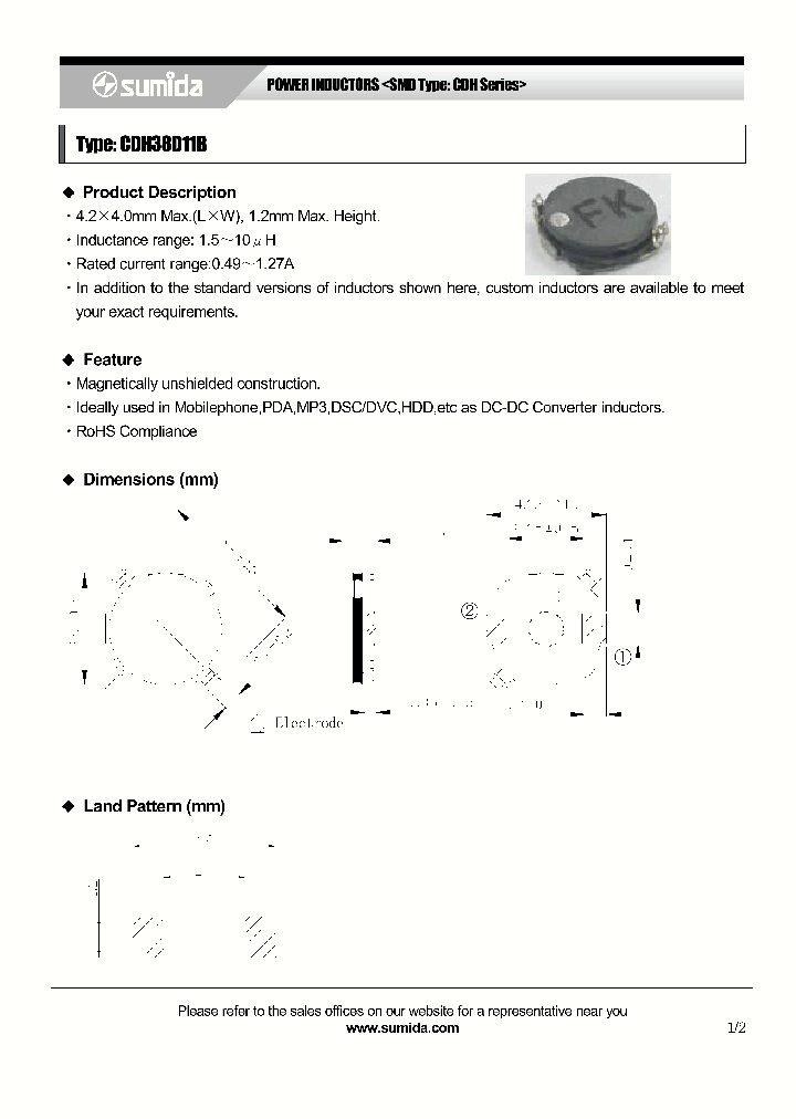 CDH38D11BNP-3R3M_4137823.PDF Datasheet