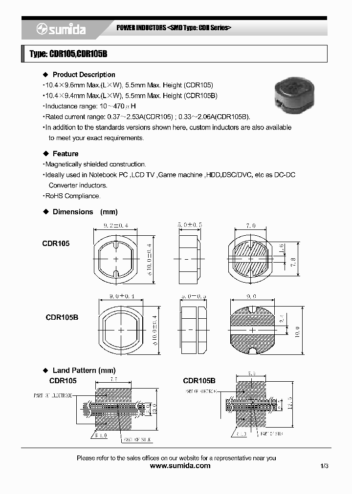 CDR105NP-120MB_4137669.PDF Datasheet