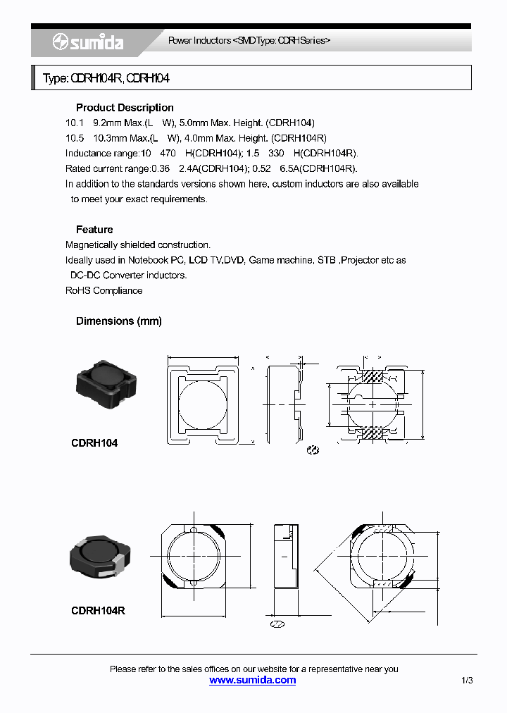 CDRH104RNP-100NB_4112977.PDF Datasheet