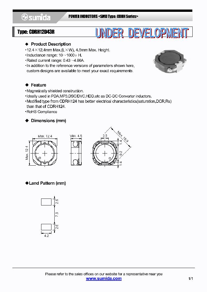 CDRH12D43RNP-220M_4137581.PDF Datasheet