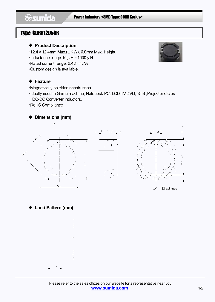 CDRH12D58RNP-220M_4137574.PDF Datasheet