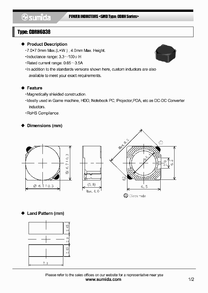 CDRH6D3806_4137681.PDF Datasheet