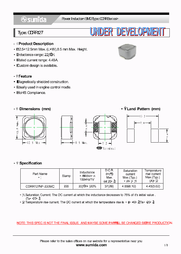 CDRR127NP-220MC_4137429.PDF Datasheet