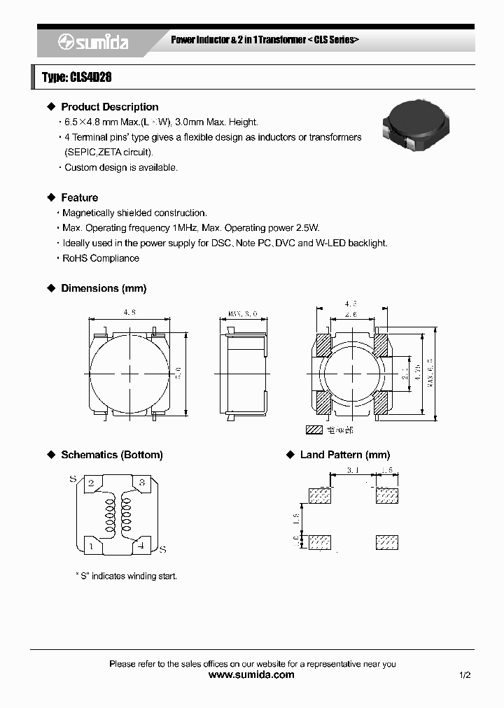 CLS4D28NP-2R2NB_4130667.PDF Datasheet