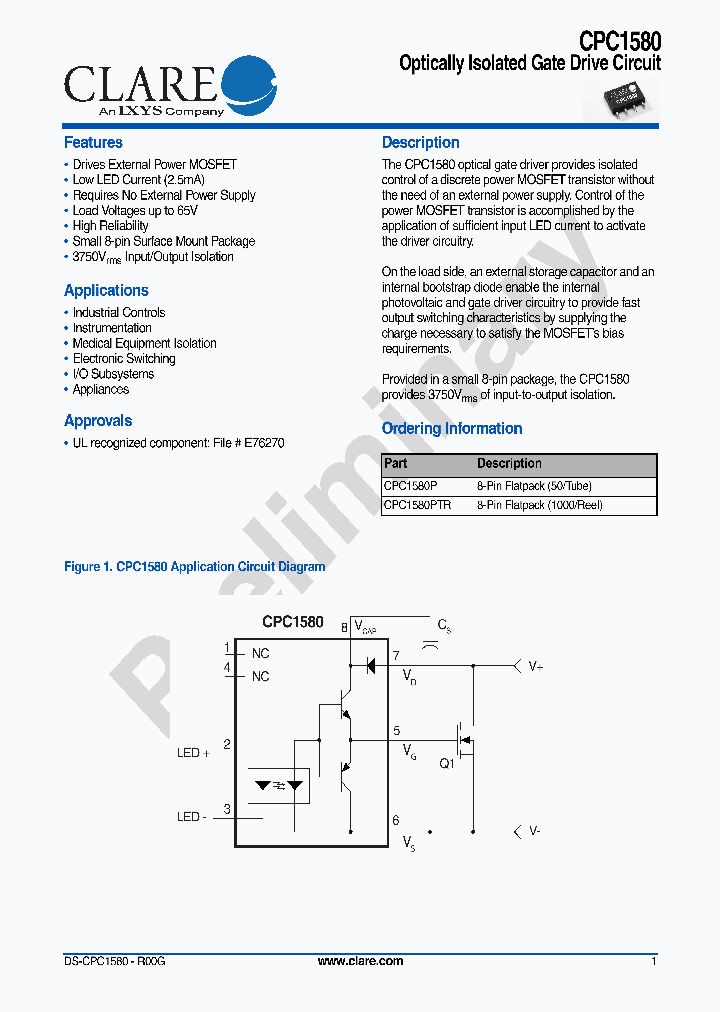 CPC1580PTR_4120399.PDF Datasheet