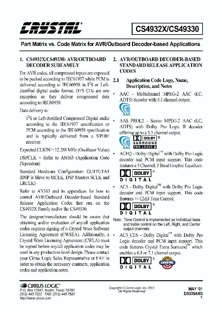 CS4932X_4109035.PDF Datasheet