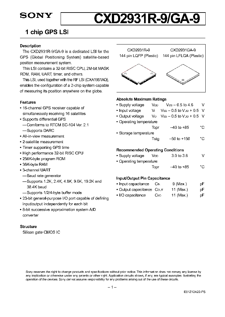 CXD2931GA-9_4136782.PDF Datasheet