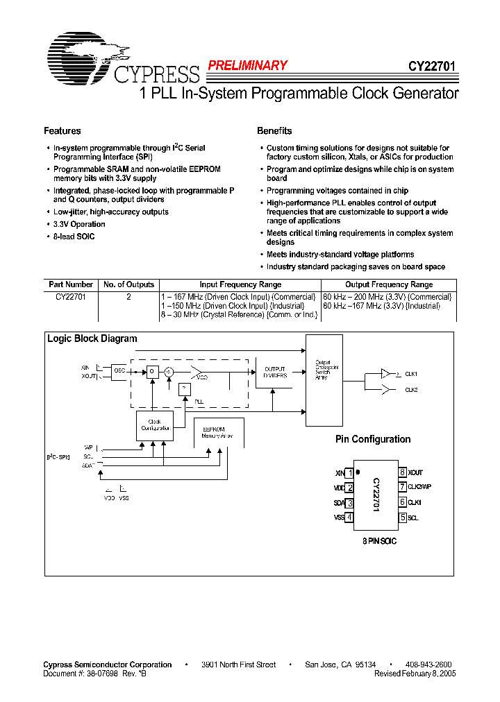 CY22701_4147706.PDF Datasheet