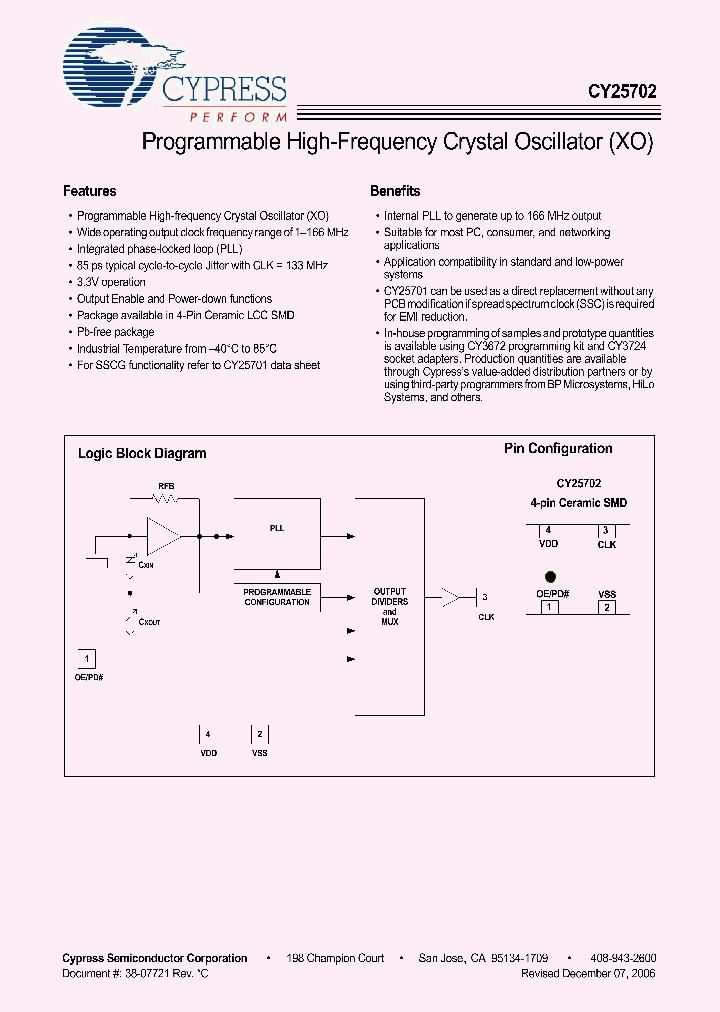 CY25702LXCZZZT_4165075.PDF Datasheet