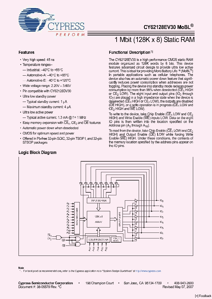 CY62128EV30_4159337.PDF Datasheet
