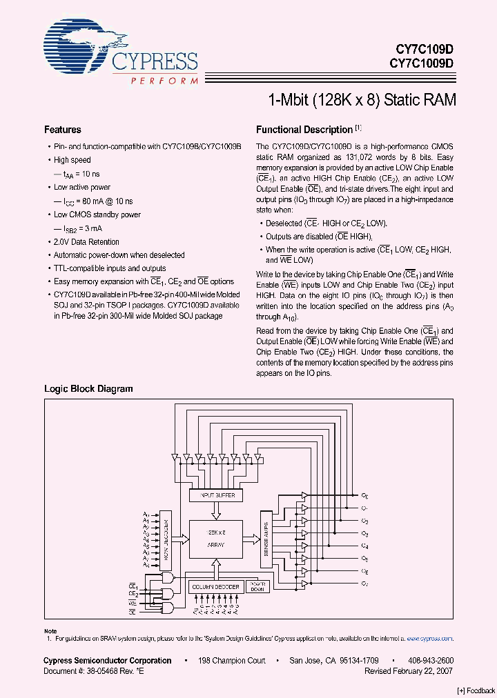 CY7C1009D-10VXI_4145760.PDF Datasheet
