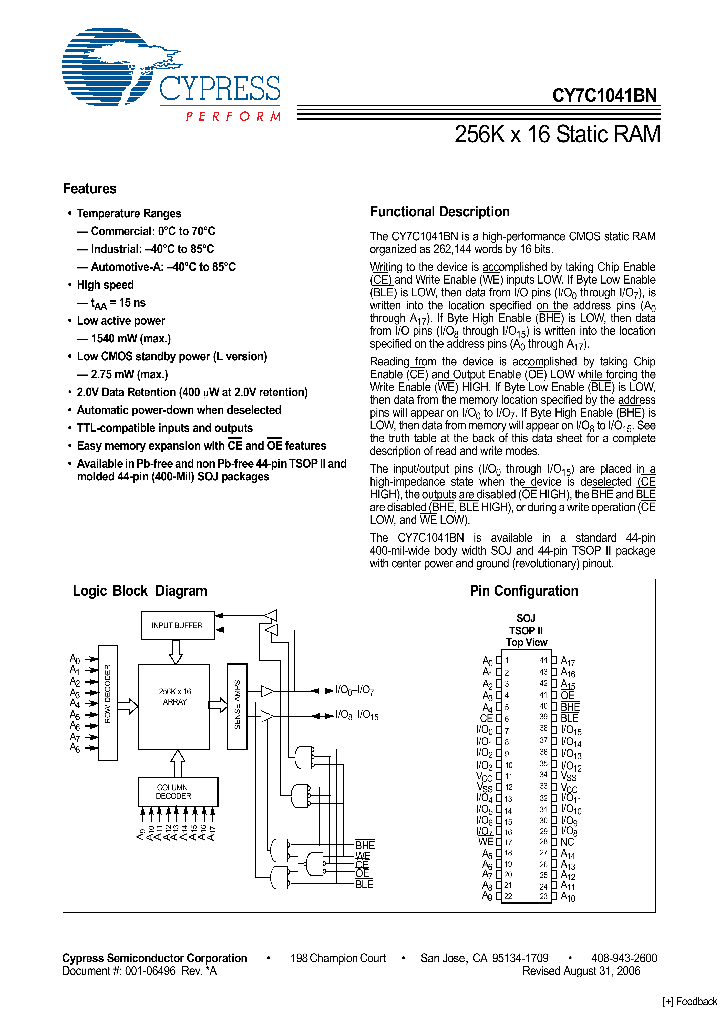 CY7C1041BN-15ZXC_4111094.PDF Datasheet