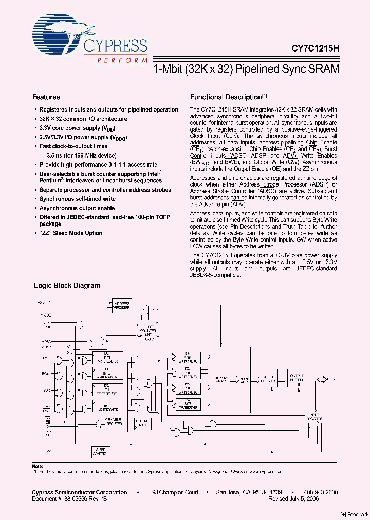 CY7C1215H_4113676.PDF Datasheet