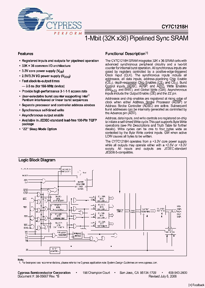 CY7C1218H_4113686.PDF Datasheet