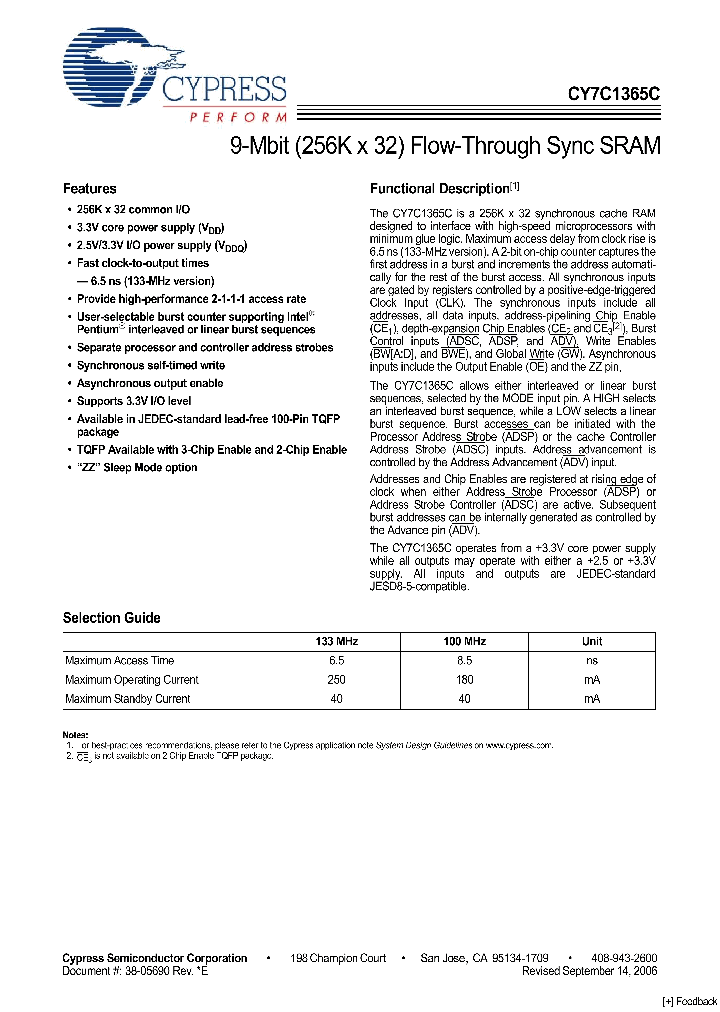 CY7C1365C_4109285.PDF Datasheet