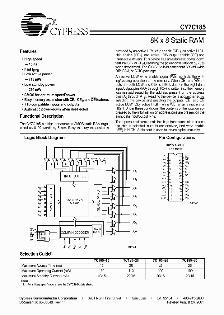 CY7C185-35VI_4152634.PDF Datasheet