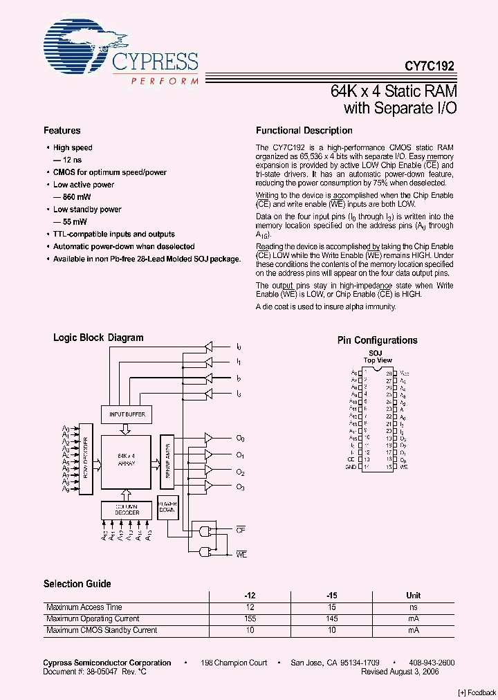 CY7C192-12VC_4110648.PDF Datasheet