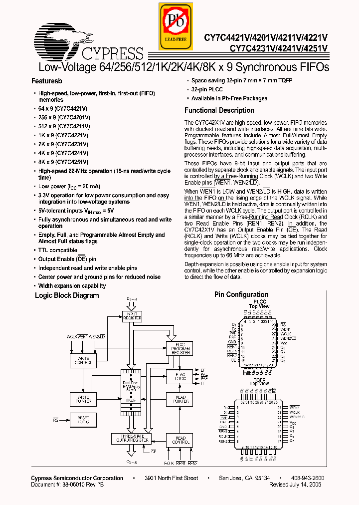 CY7C4201V-15AXC_4146068.PDF Datasheet