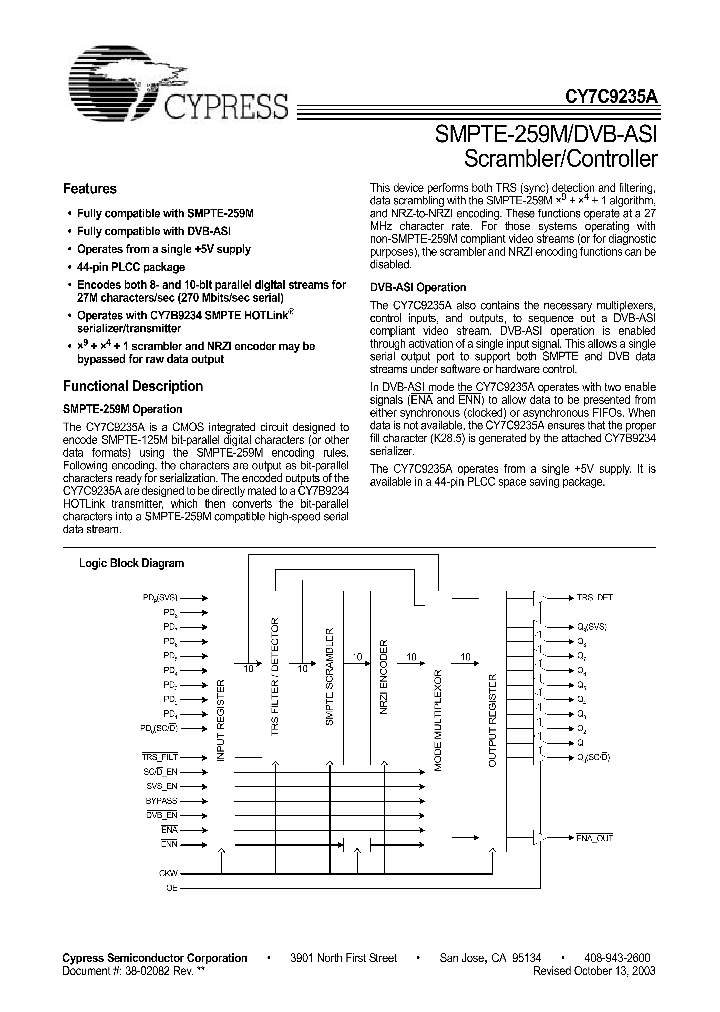 CY7C9235A_4163032.PDF Datasheet