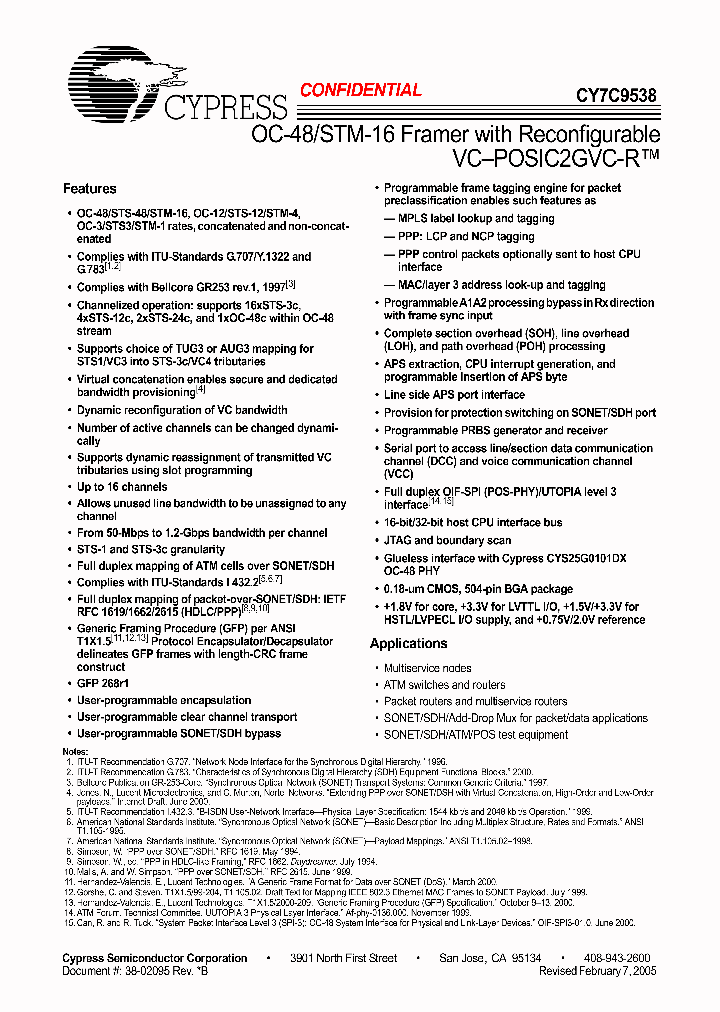 CY7C9538_4147719.PDF Datasheet