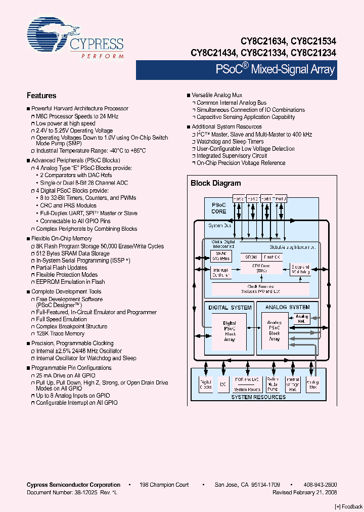 CY8C21234-24S_4151809.PDF Datasheet