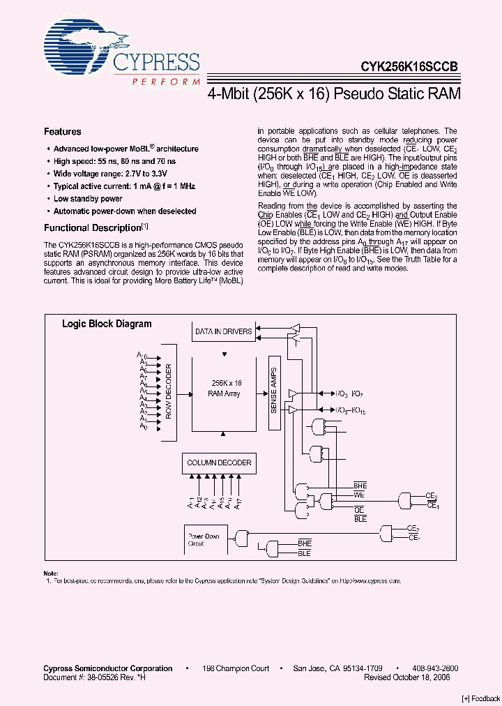 CYK256K16SCCBU-60BVI_4106613.PDF Datasheet