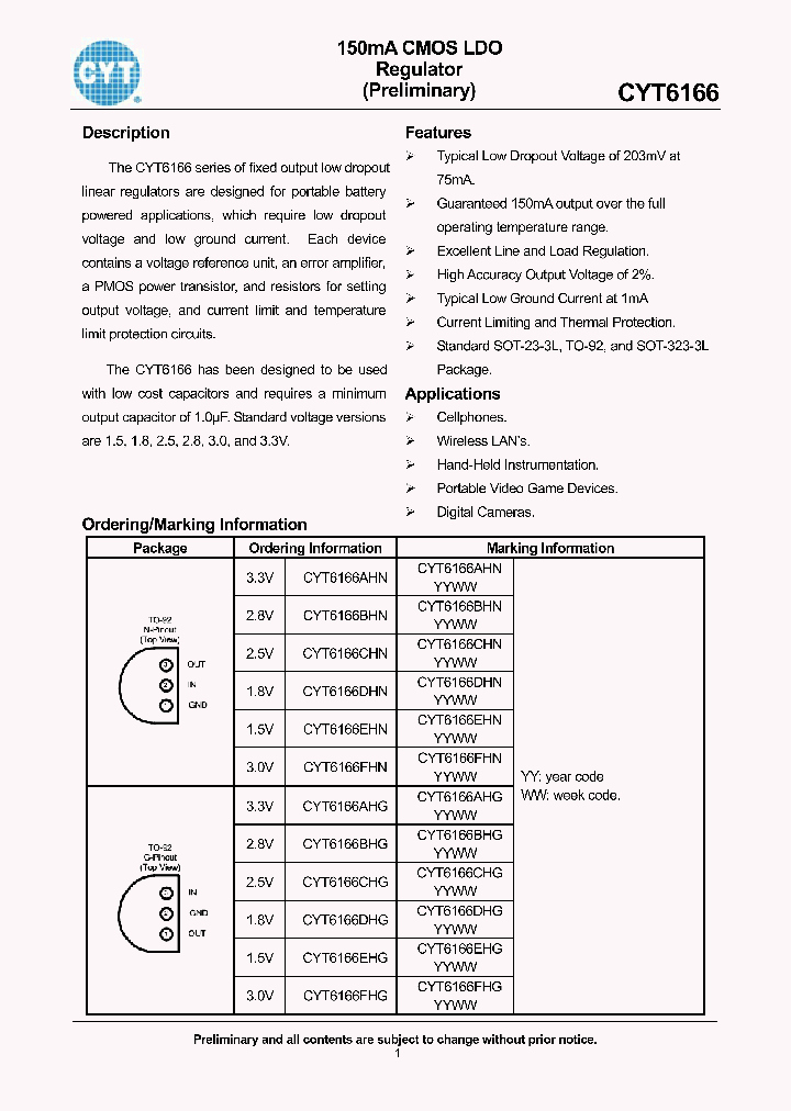 CYT6166CHG_4136770.PDF Datasheet