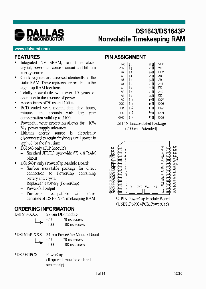 DS1643-70_4137878.PDF Datasheet