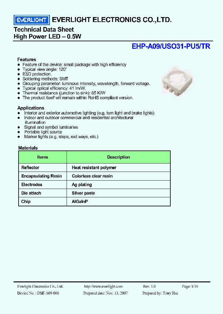 EHP-A09-USO31-PU5-TR_4161491.PDF Datasheet