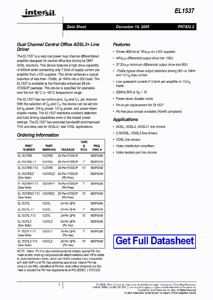 EL1537IRE-T13_4138969.PDF Datasheet