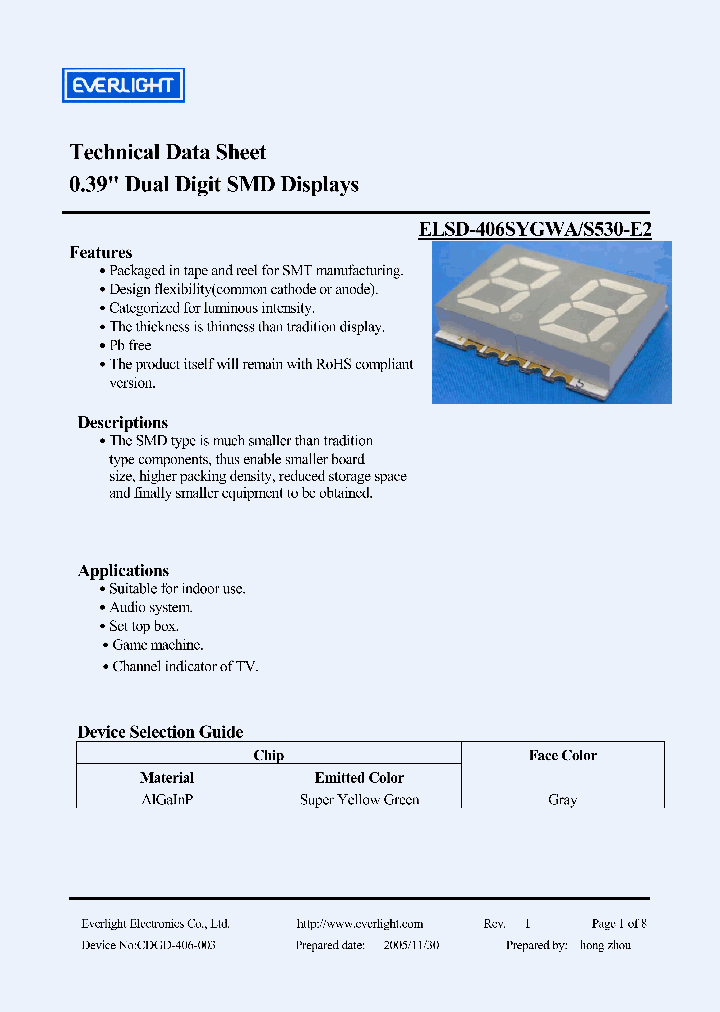 ELSD-406SYGWA-S530-E2_4155139.PDF Datasheet