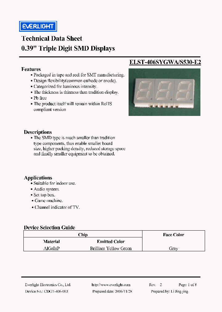 ELST-406SYGWA_4157064.PDF Datasheet