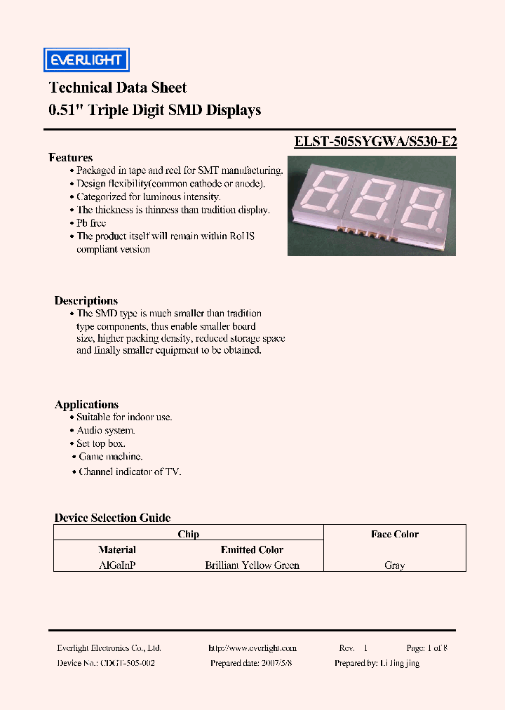 ELST-505SYGWA_4157066.PDF Datasheet