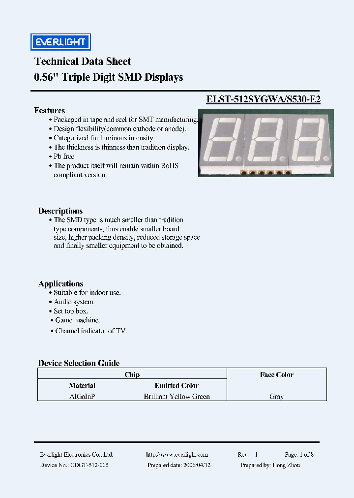 ELST-512SYGWA_4157070.PDF Datasheet