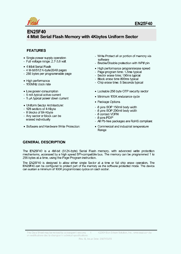 EN25F40_4110572.PDF Datasheet