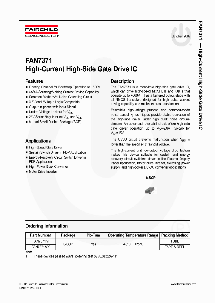 FAN7371_4146264.PDF Datasheet