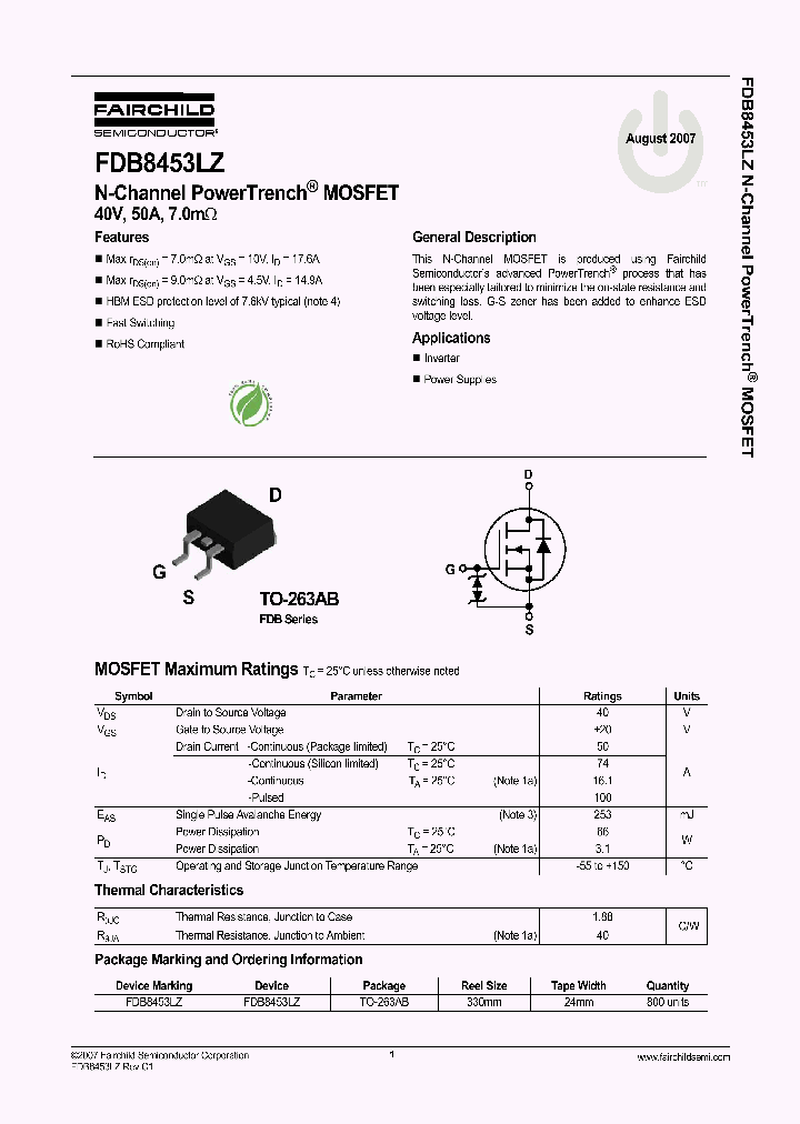 FDB8453LZ_4117084.PDF Datasheet