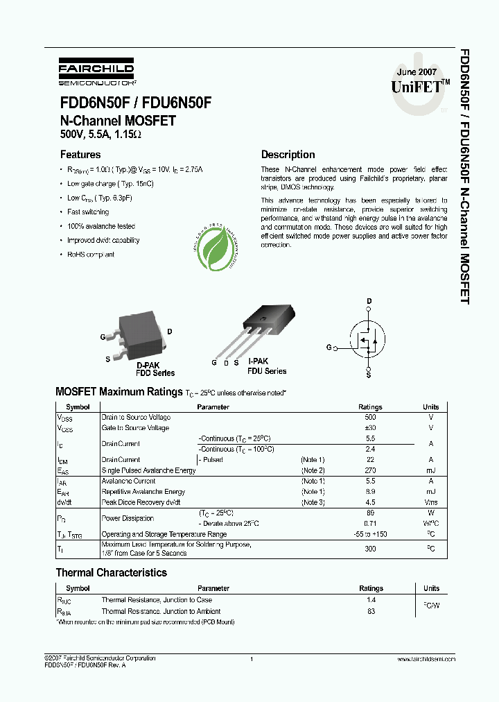 FDD6N50FTF_4118725.PDF Datasheet