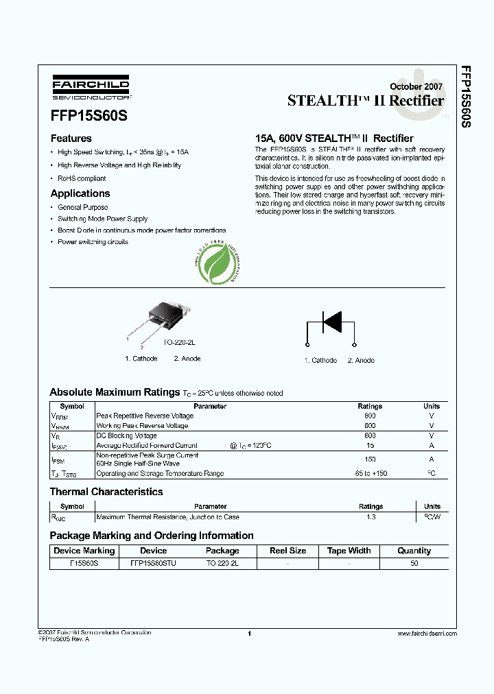 FFP15S60STU_4124119.PDF Datasheet