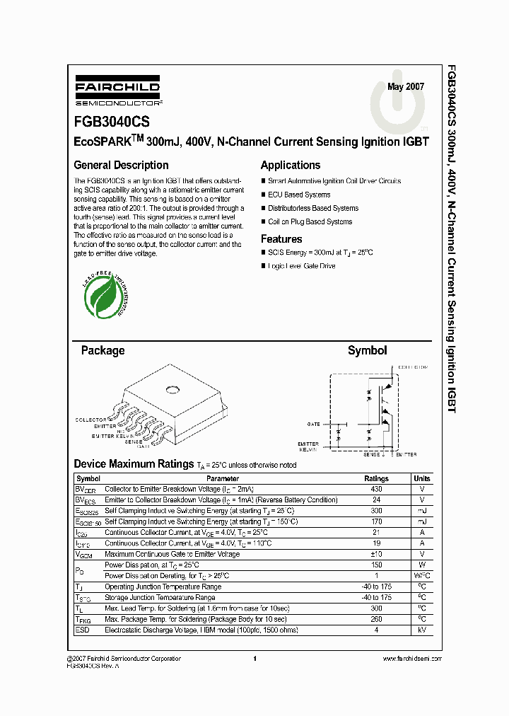 FGB3040CS_4129396.PDF Datasheet