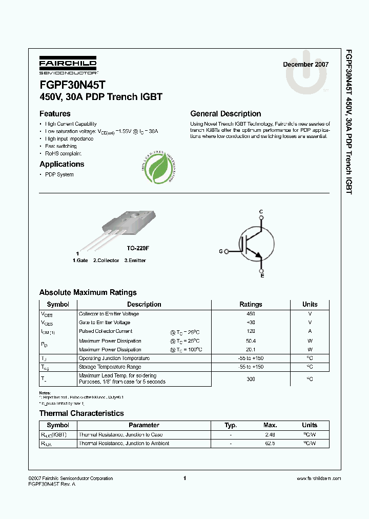 FGPF30N45T_4129924.PDF Datasheet